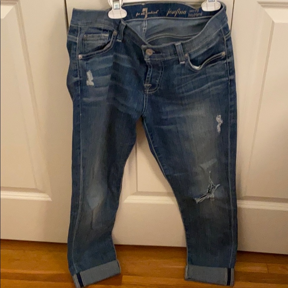 7 For All Mankind skinny boyfriend jeans